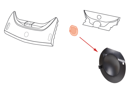 Deksel voor in reservewielbak, rond, 8.60-