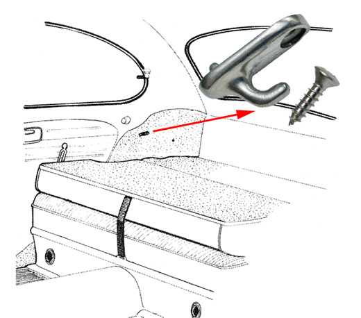 Achterbank bevestiging haak, 12.47-