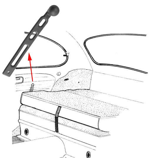 Achterbank bevestiging, lang, 12.47-