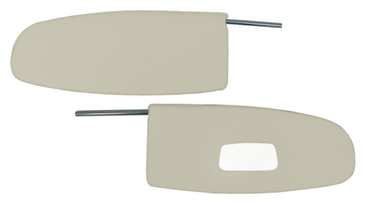 Sun visors white 8.59-7.64 mirror