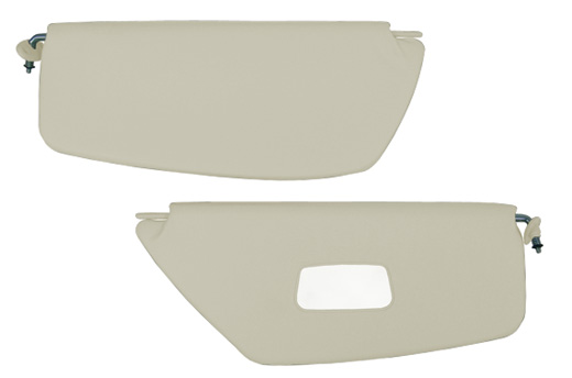 Sun visors white 8.64-7.67 mirror
