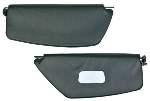 Sun visors black 8.64-7.67 mirror