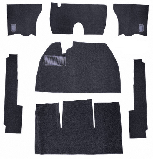 Carpet kit, velour, black, 8.53-7.57