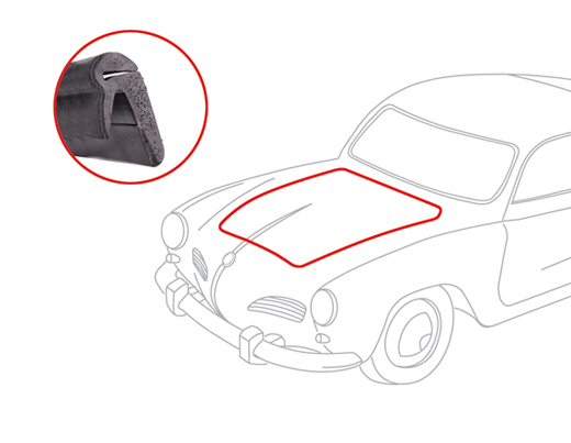 Front hood seal, 8.55-7.74