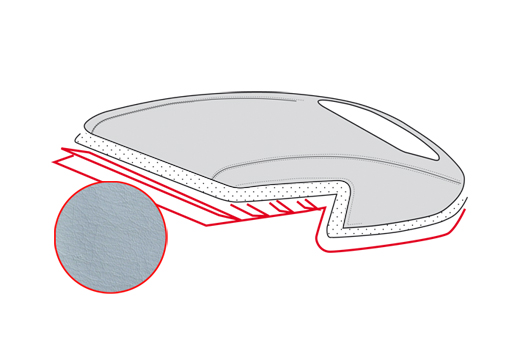 Innenhimmel, Cabrio, 8.59-3.67, wei� glat