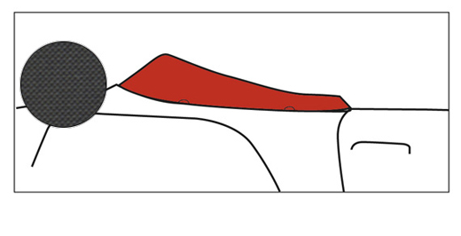 Dust cover, 4.67-11.68, vinyl, black