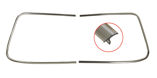 Moulding, aluminium, front window, Coup, 1.66-7.74