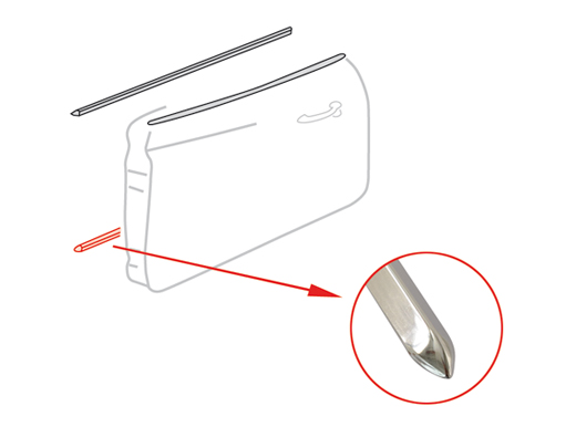 Moulding, door panel, lower, 8.55-7.66