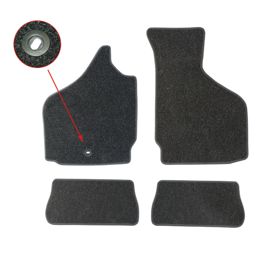 Vloermatten, Zwart, Karmann Ghia