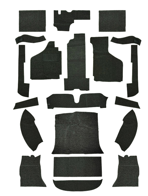 tapijtset, Karmann Coup, zwart, .68-