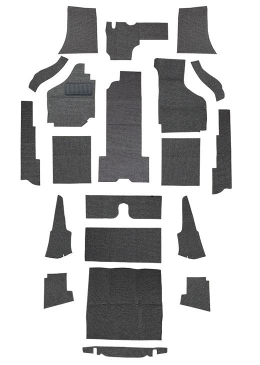 tapijtset, Karmann cabrio, grijs, 68-