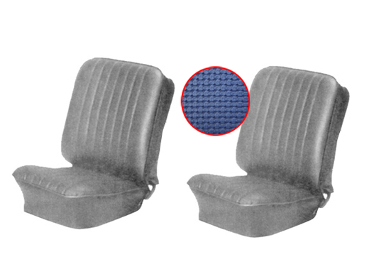 Stoelbekleding set, Karmann Ghia, voor, 8.60-7.66, blauw