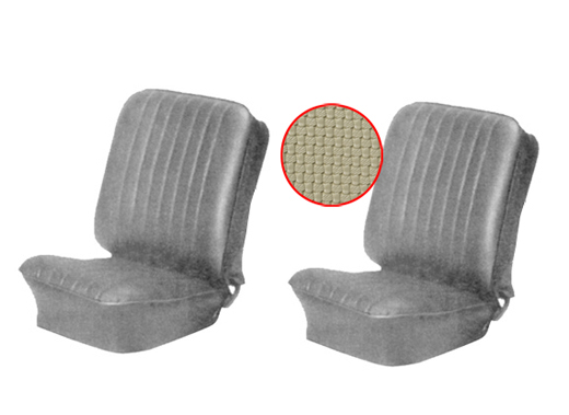 Stoelbekleding set, Karmann Ghia, voor, 8.60-7.66, beige