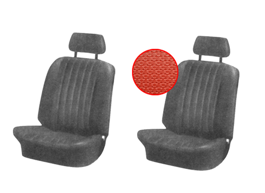 Seat upholstery, Karmann Ghia, front, 8.68-7.71, red