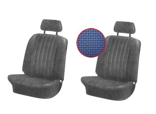 Seat upholstery, Karmann Ghia, front, 8.68-7.71, blue