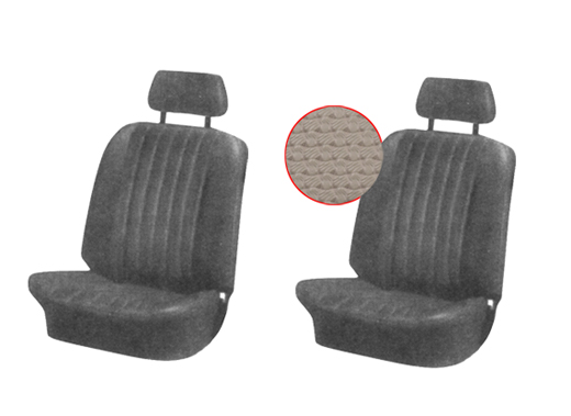 Seat upholstery, Karmann Ghia, front, 8.68-7.71, gray