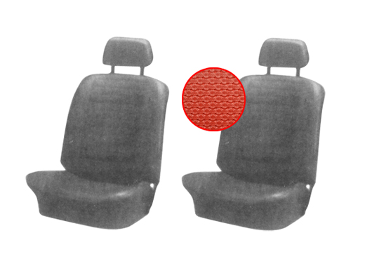 Seat upholstery, Karmann Ghia, front, 8.71-7.74, red