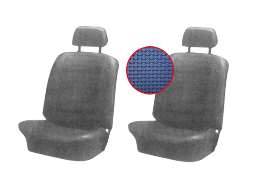 Seat upholstery, Karmann Ghia, front, 8.71-7.74, blue