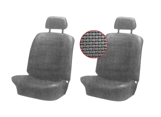 Seat upholstery, Karmann Ghia, front, 8.71-7.74, black