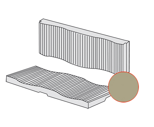 Achterbank bekleding, Karmann Ghia, achter, 8.55-7.71, beige