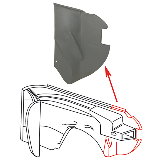 Wheel house, front part, 8.59-7.74, right