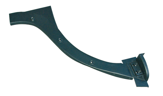 Heater channel section, front, bottom, left