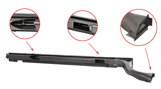 Heater channel, complete, left