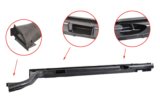 Heater channel, complete, right