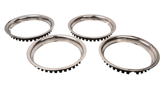 Wielring, universeel, 15", RVS, set