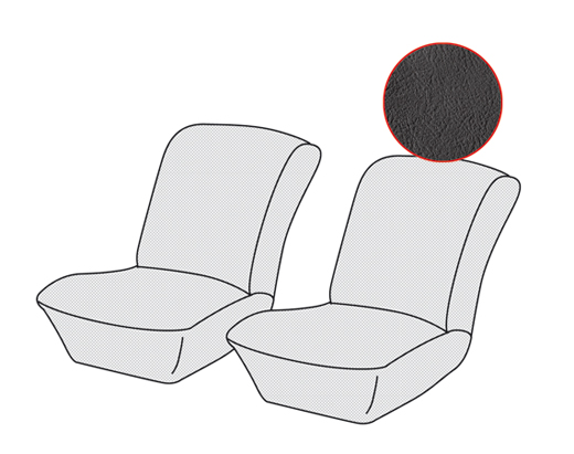 Stoelbekleding, voor, Kbel, zwart