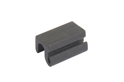 Rubber, klapzetel, achter