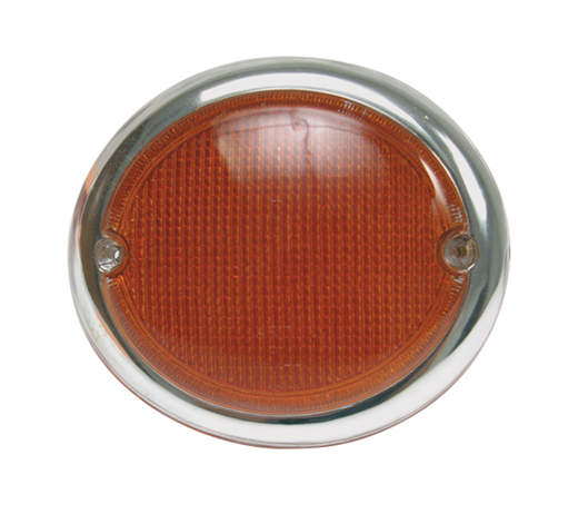 Turn-indicator lens, orange, front, left, Bus T1, 8.63-7.67
