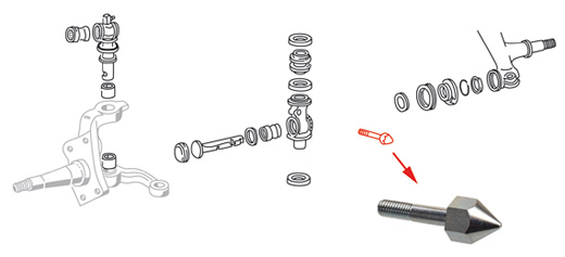 Steering stop, steering knuckle, Bus T1, -7.67