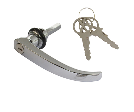 Klapdeurgreep, Buiten, Chroom, lang, 8.58-7.67