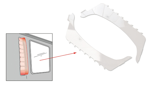 Air scoop set, Bus T1, 8.63-7.67