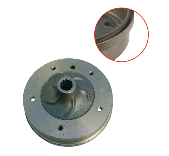 Brake drum, rear, 5x205, 3.68-7.70 (Top-quality)