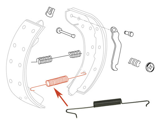 Veer, dun, achteras, onder, BusT2/T3, 8.70-