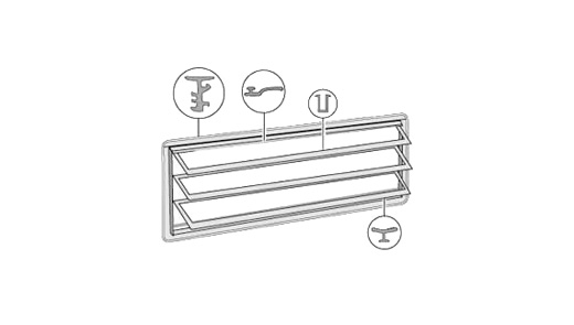 rubberset  voor lamellenvenster