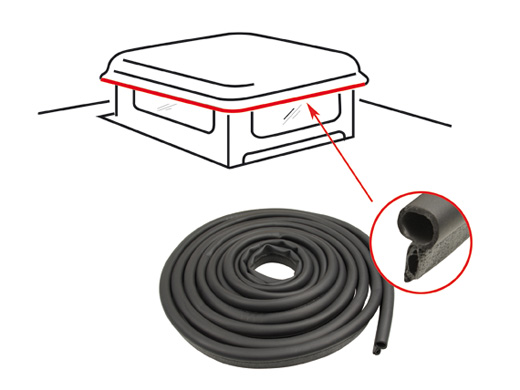 Dichtung, kleines Dach, Bus T2 8.67-7.73