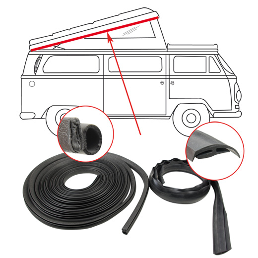 Dichtung, groes Dach, Bus T2 8.67-7.73