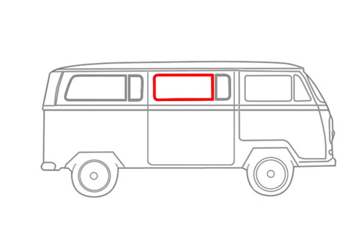 Central door window seal, devided