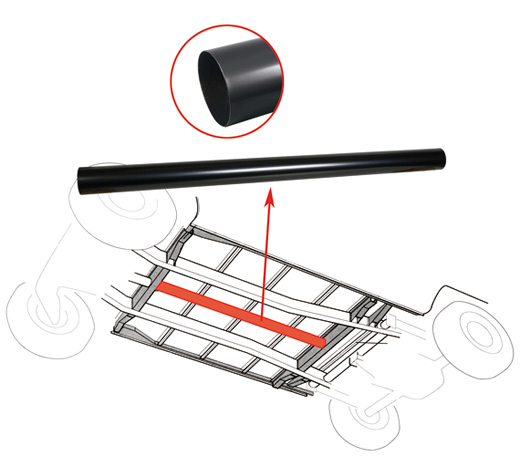 Cross connection under floor panel (T-profil), 3.55-7.72
