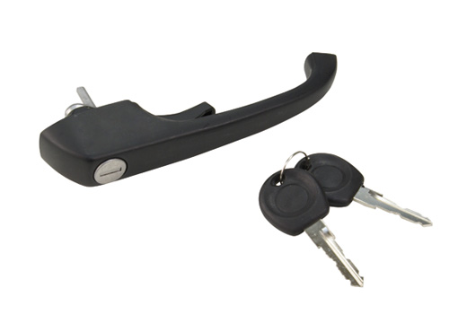 Deurgreep, zwart, Bus T2, Kbel
