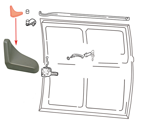 Rollenfhrung abdeckung, Schiebetr rechts, oben