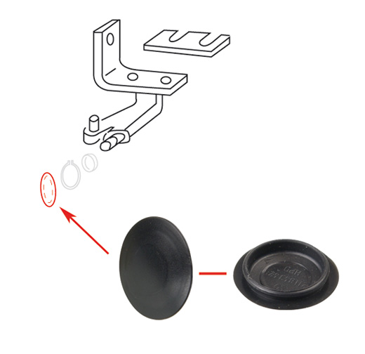 schuifdeur geleiderol stofkap, onder