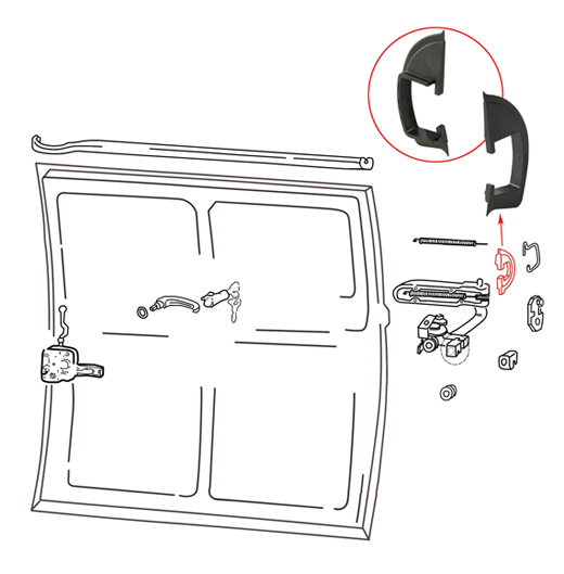 Dichtung, Schiebetrscharnier, re.