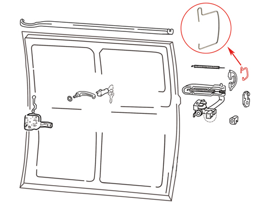 feder/Dichtung, Schiebetrscharnier, re.
