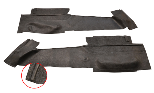 Rubber afwerking, zitting, achter, Bus T2, 8.67-7.79