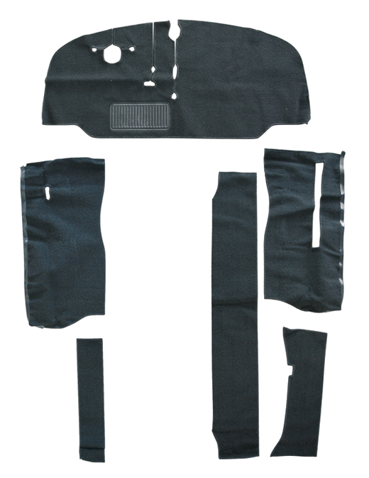 Tapijtset T2 zwart, zitbankje voorin 8.67-7.72