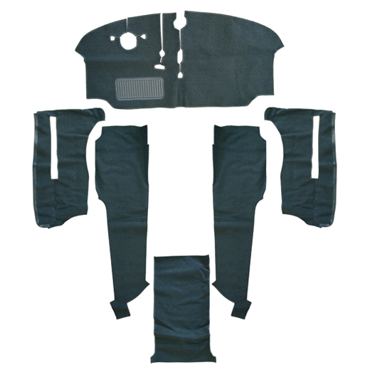 Tapijtset T2 zwart, stoel voorin 8.72-7.79